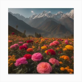 Flowers In The Mountains 1 Canvas Print