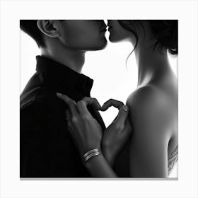 Couple Kissing 2 Canvas Print