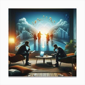 Businesspeople In A Room Canvas Print