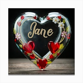 Jane Heart Canvas Print