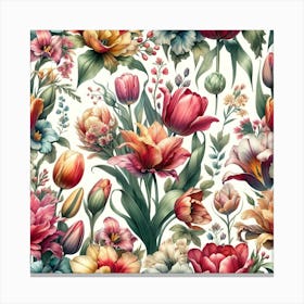 Floral Wallpaper Canvas Print