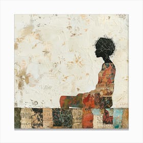 Silhouette Of A Woman 5 Canvas Print