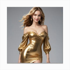 Golden Dress 1 Canvas Print