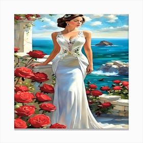 Bride With Roses-Drucke 11.12.2024--5cb2 Canvas Print