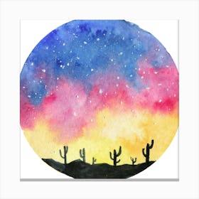 Cactus Painting Canvas Print