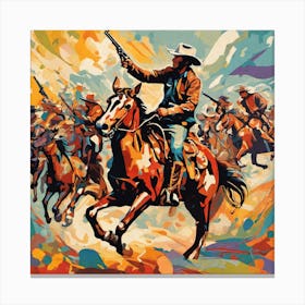 Cowboy Painting Canvas Print