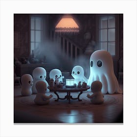 Ghosts At The Table Canvas Print