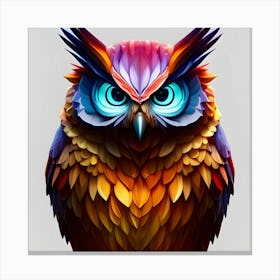 Colorful Owl 25 Canvas Print