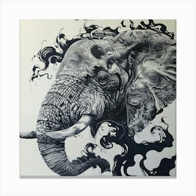 Elephant Head Canvas Print