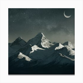 A Night In The Mountains (3) Canvas Print