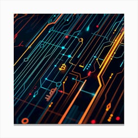 Abstract Circuit Board Canvas Print