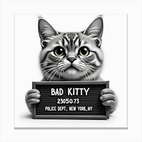 Bad Kitty Canvas Print