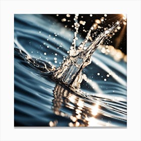 Sparkling Water Splash Canvas Print