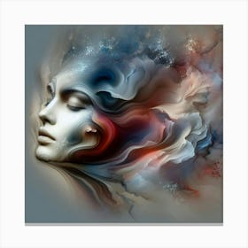 Abstract Woman'S Head Canvas Print