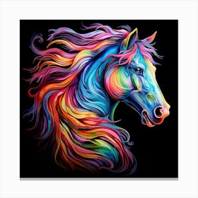 Colourful Rainbow Horse Canvas Print
