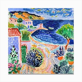 Seaside Doodle Matisse Style 10 Canvas Print