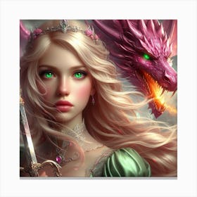 Dragon Princess Canvas Print