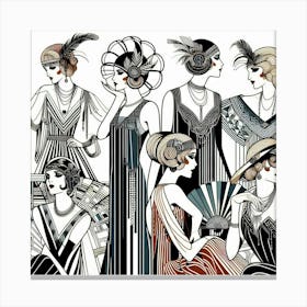 Deco Women 2 Canvas Print