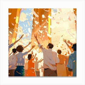 Confetti Canvas Print