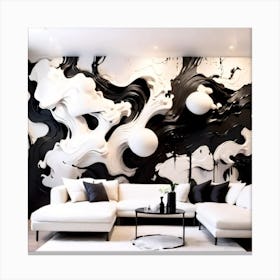 4K Black and White combination Art high quality Canvas Print
