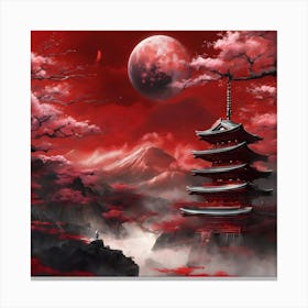 Red Pagoda Canvas Print