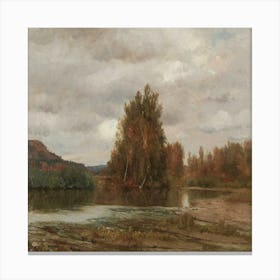 Lake In Autumn Canvas Print