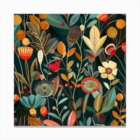 Woodland Flora Canvas Print