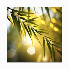 Bamboo Leaf Bokeh Canvas Print