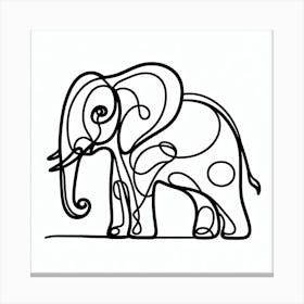 Elephant Picasso style 5 Canvas Print