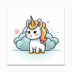 Cute Unicorn 397 Canvas Print