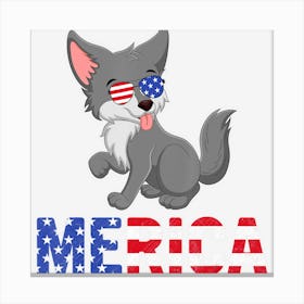 Hot Trend Merica Usa Flag Alaskan Malamute Dog Canvas Print