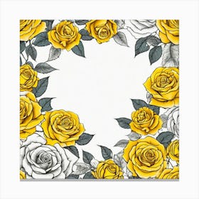 Yellow Roses 15 Canvas Print