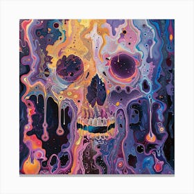 Psychedelic Skull 15 Canvas Print