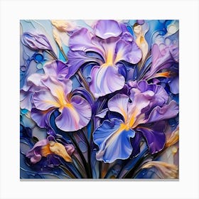 Purple Irises 12 Canvas Print