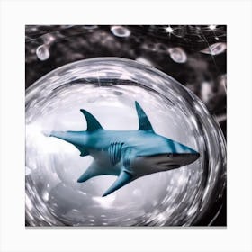 Shark In A Bubble Canvas Print