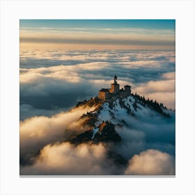 Sunrise Over The Clouds Canvas Print