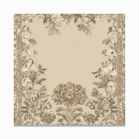 Create A Floral Ikat Border Toile Pattern Canvas Print
