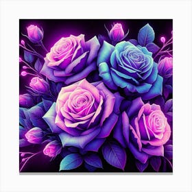 Purple Roses 10 Leinwandbild