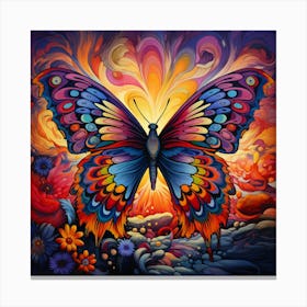 Psychedelic Butterfly. Psychedelic Butterfly Canvas Print