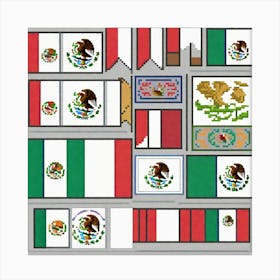 Flag Of Mexico 2 Canvas Print
