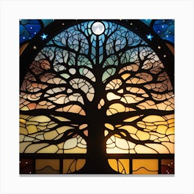 Tree Of Life stained glass Canvas Print