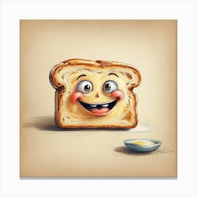 Cartoon Bread 7 Canvas Print