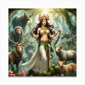 Goddess Of The Forest 11 Canvas Print