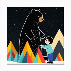 Bear In The Sky 3 Canvas Print