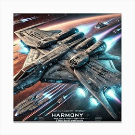 A Futuristic Sci Fi Depiction Of The Harmony Fighter Canvas Print