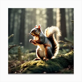 Squirrel In The Forest 179 Canvas Print