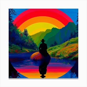 LGBTQ + Rainbow In The Sky Canvas Print