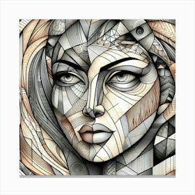 Abstract Woman'S Face 2 Canvas Print