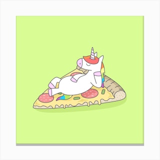 Unicorn Pizza Canvas Print