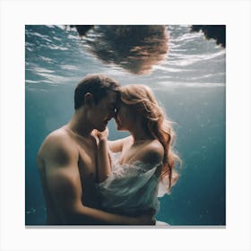 Underwater Couple 1 Canvas Print